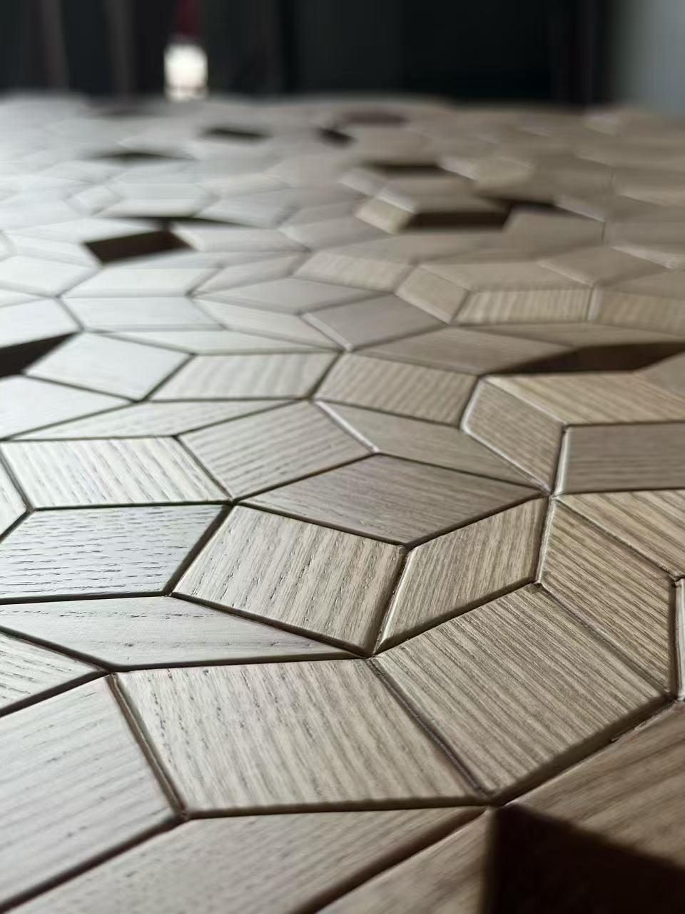 Rug and herringbone floor detail