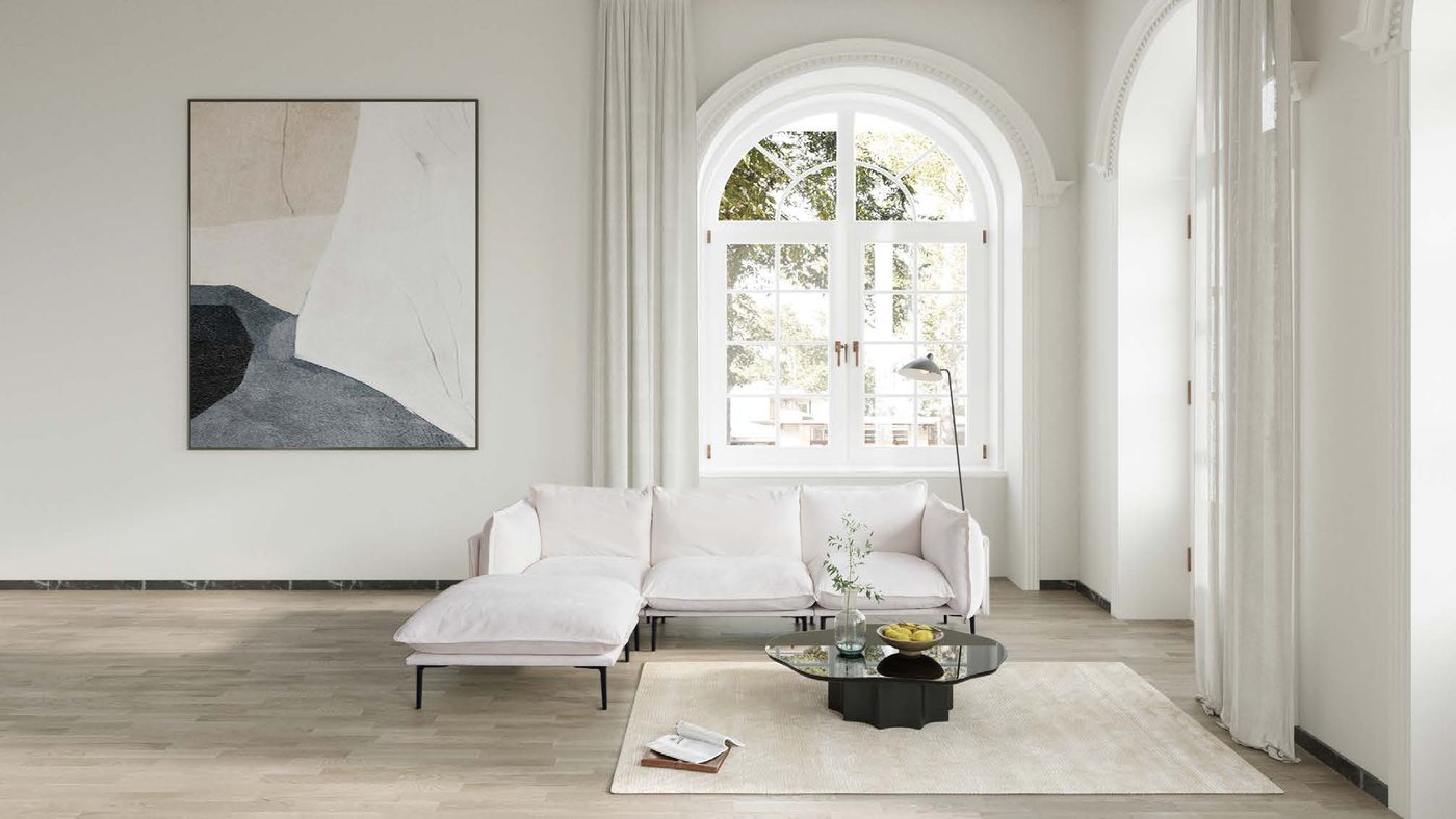 Sofa styling scene from the catalogue